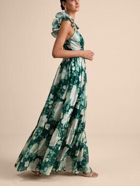 forever be burgundy floral jacquard ruffled maxi dress Lulus | Dresses | Lulus Forever Be Burgundy Floral Jacquard Ruffle Maxi Dress